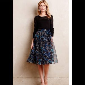 Anthro Moulinette Soeurs Shimmered Monarch skirt